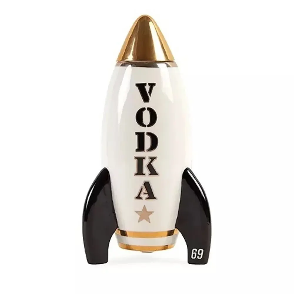 Jonathan Adler 24K Gold Detailed Vodka Rocket Decanter